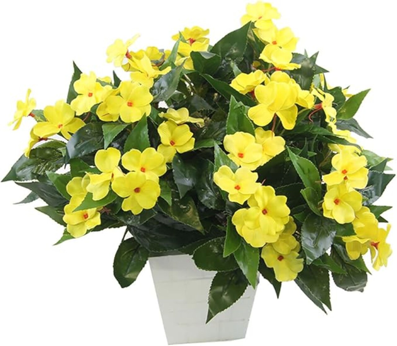 Artificial Impatiens Bouquet Flower Patio Lawn Garden Wedding Photo Decor(2Pcs)